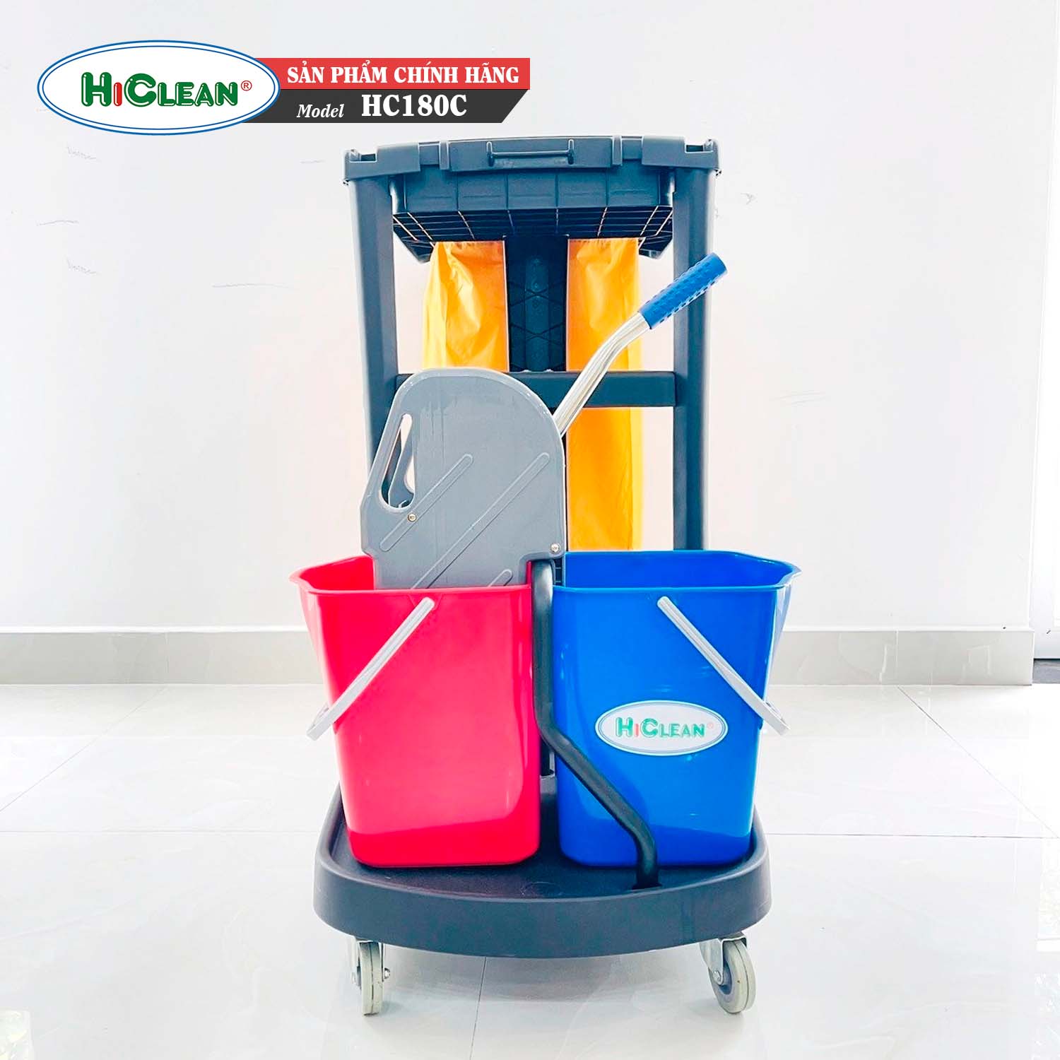 Xe đẩy dọn phòng khách sạn HiClean HC 180C